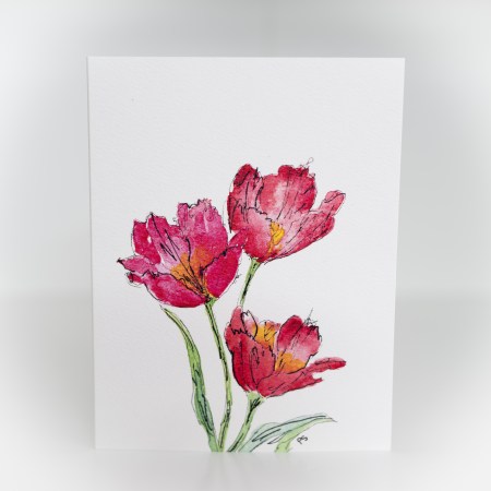 Pink Tulip Card